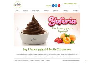 Web-Design von pb für Yoforia Frozen Yogurt | Design: #2364405
