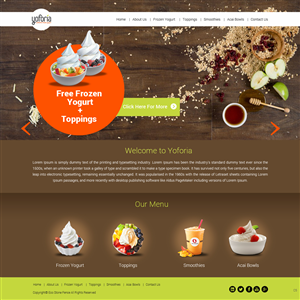 Web-Design von pb für Yoforia Frozen Yogurt | Design: #2367579