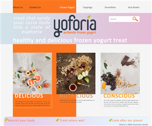 Web-Design von laurage für Yoforia Frozen Yogurt | Design #2371086