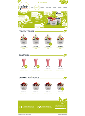 Web Design by Impressive Solutions for Yoforia Frozen Yogurt | Design: #2375619