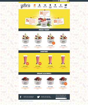 Web Design by Impressive Solutions for Yoforia Frozen Yogurt | Design: #2386067