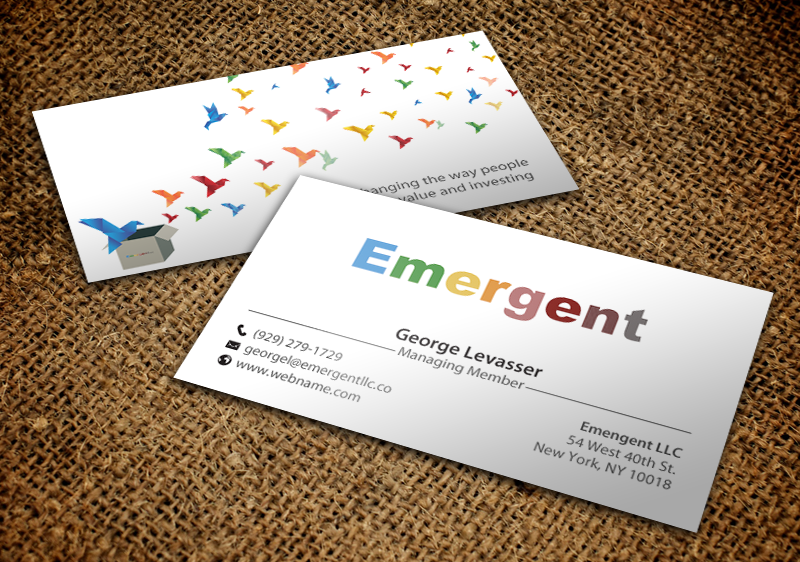 Business Card Design by chandrayaan.creative for Emergent LLC | Design #11880478
