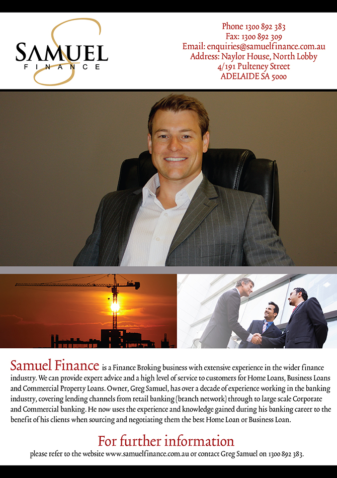 Design de Flyer par Lucky Striker pour Samuel Finance Pty Ltd | Design #2414224