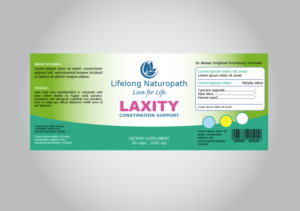 Label Design by wow factory for LIFELONG NATUROPATHIC | Design: #11943524