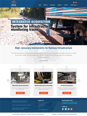 Web Design Project - International Railway Company - DMA Accurate & Reliable for Railway | Web Design by Mayank Patel
