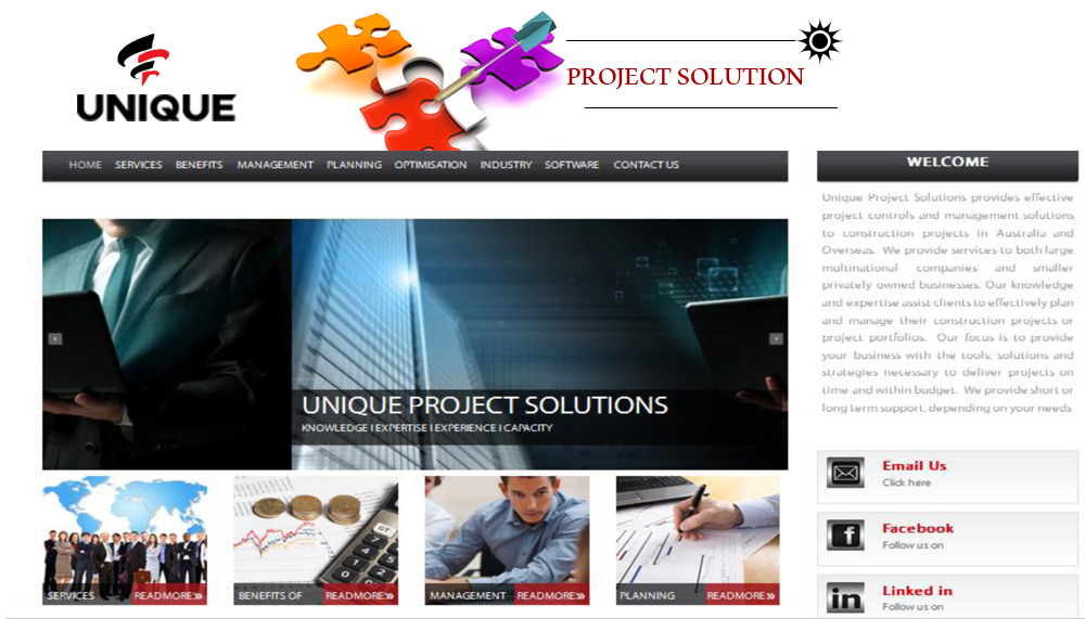 Web Design by adamhfarid for Unique Project Solutions | Design #2368207