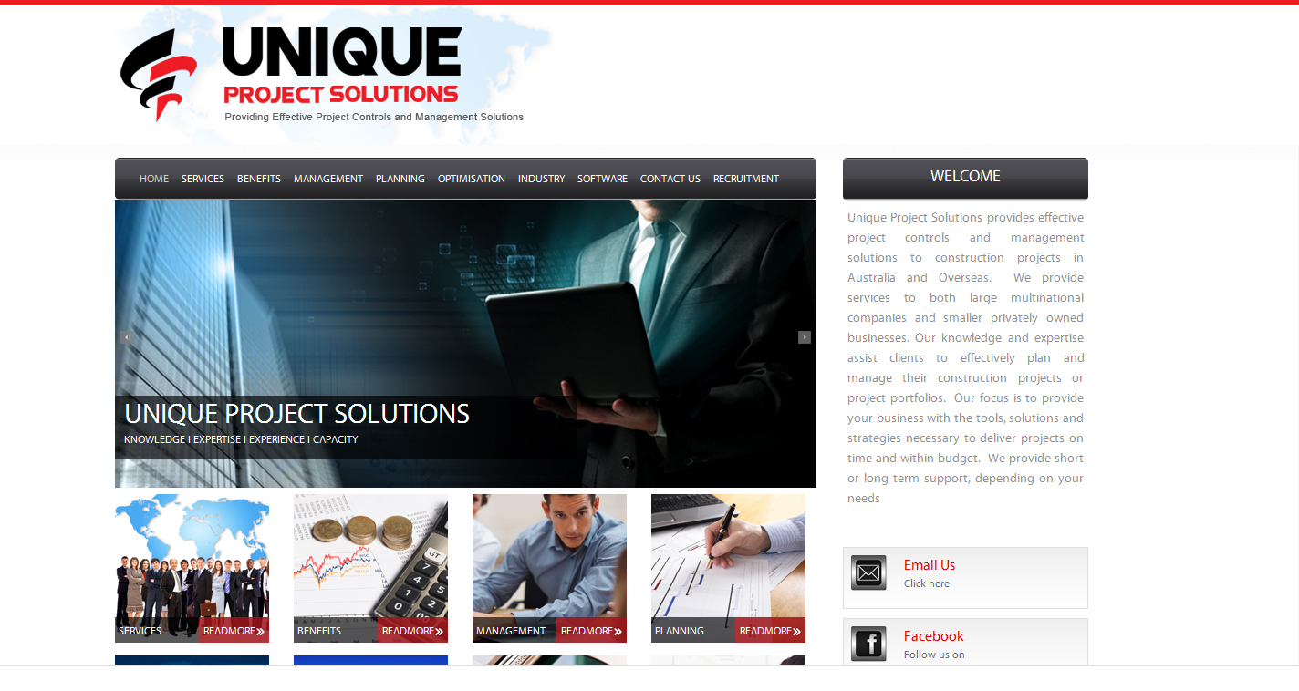 Diseño Web por Subin K Varghese para Unique Project Solutions | Diseño #2367428