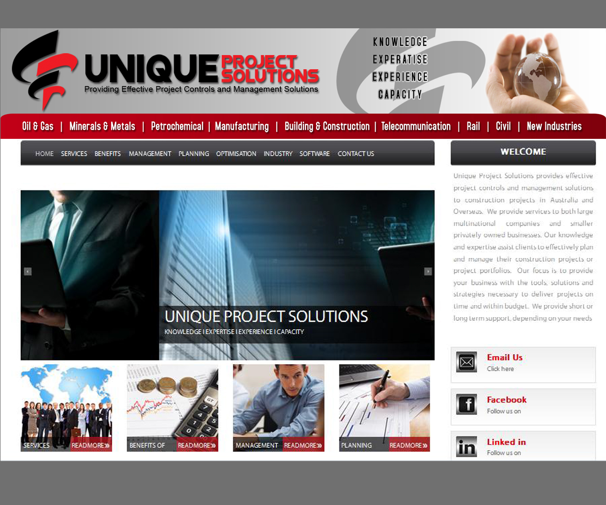 Web Design by  Sathsara Vimukthi for Unique Project Solutions | Design #2365267