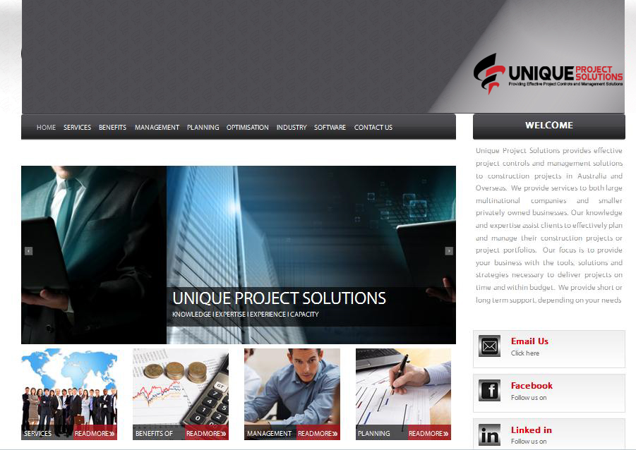 Web Design by Sami Kay for Unique Project Solutions | Design #2360794