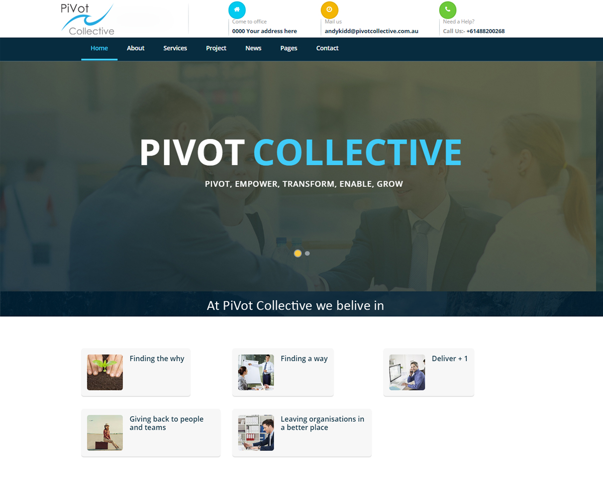 Web Design by Tenti Studio for PIVOT COLLECTIVE | Design #12140113