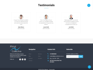 Web Design by Tenti Studio for PIVOT COLLECTIVE | Design: #12140223
