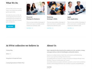 Web Design by Tenti Studio for PIVOT COLLECTIVE | Design: #12141719