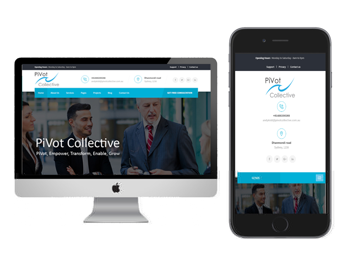 Web Design by Tenti Studio for PIVOT COLLECTIVE | Design #12141723