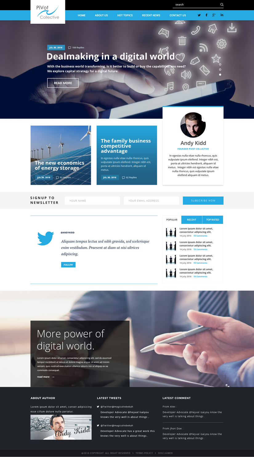 Web Design by Lauren for PIVOT COLLECTIVE | Design #12092628