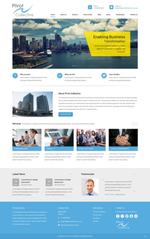 Web Design by pb for PIVOT COLLECTIVE | Design: #12063234