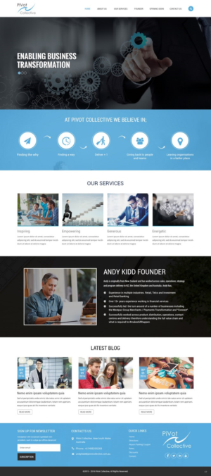 Web Design by pb for PIVOT COLLECTIVE | Design: #12063235