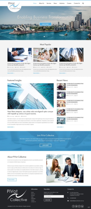 Web Design by pb for PIVOT COLLECTIVE | Design: #12063236