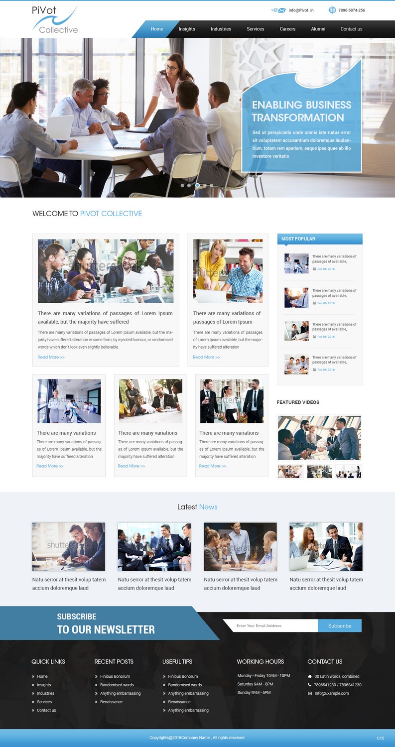 Web Design by pb for PIVOT COLLECTIVE | Design #12063238