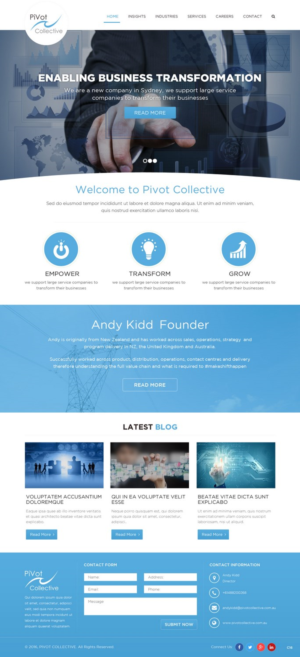 Web Design by pb for PIVOT COLLECTIVE | Design: #12063245