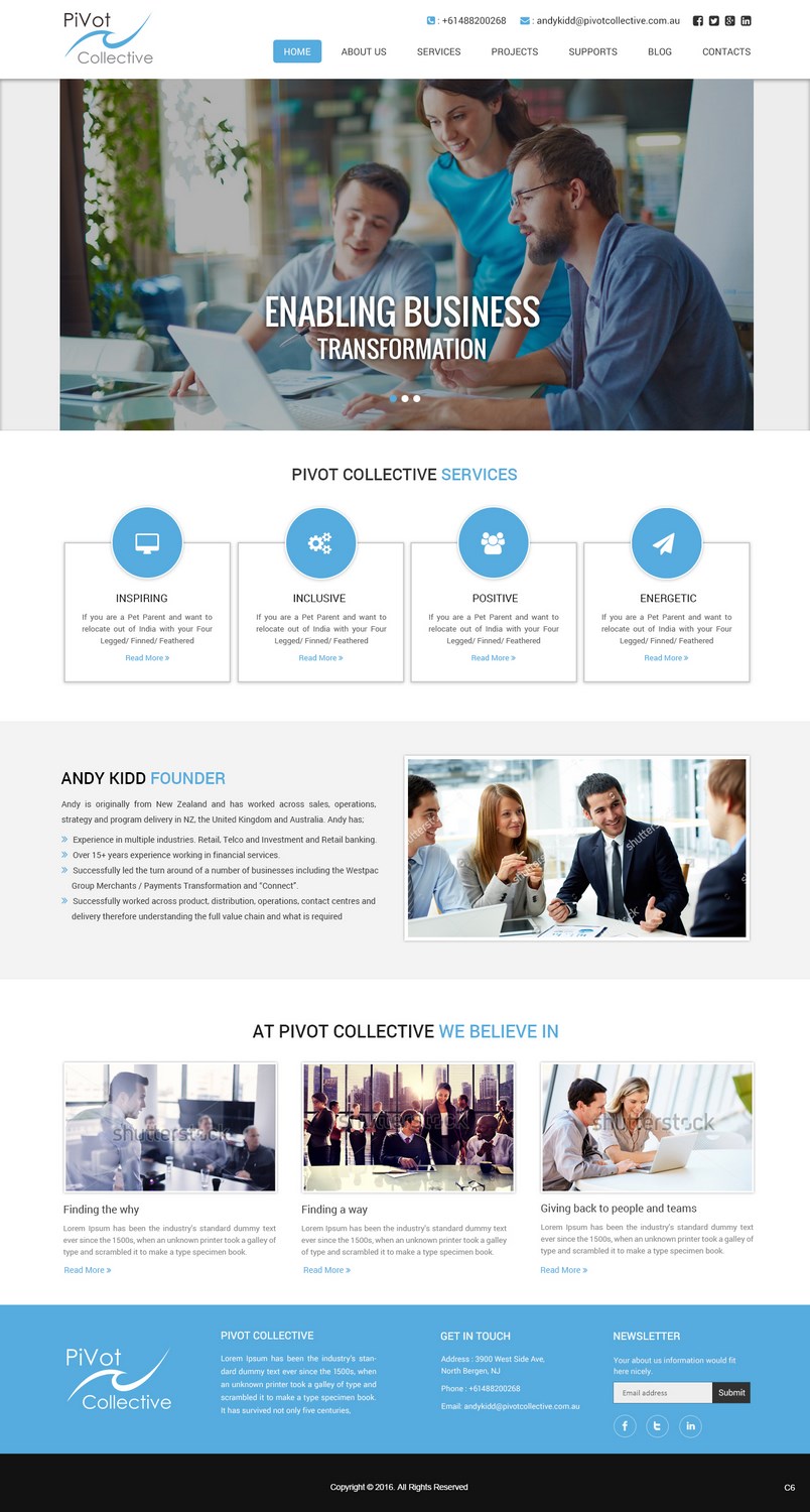 Web Design by pb for PIVOT COLLECTIVE | Design #12063246