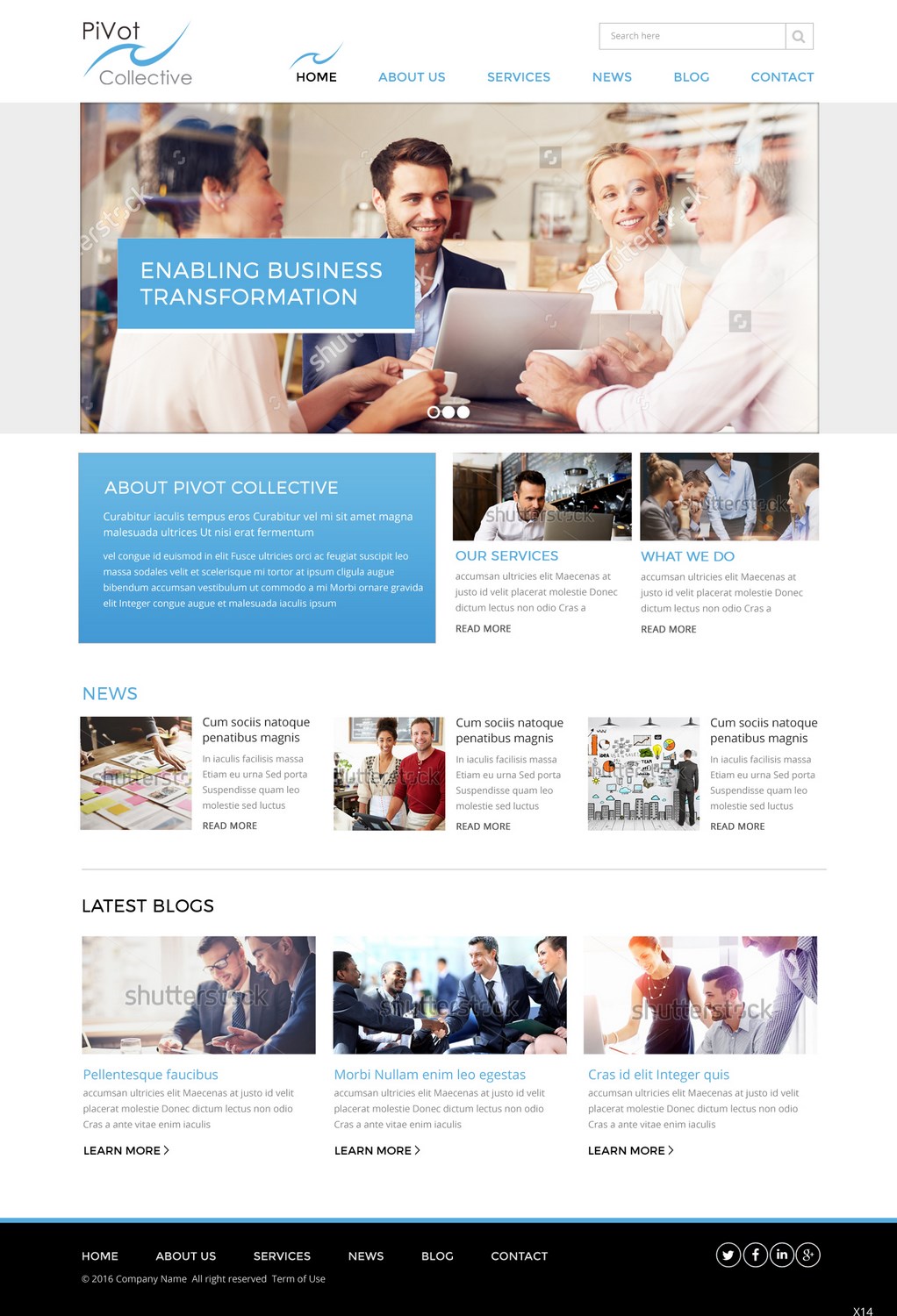Web Design by pb for PIVOT COLLECTIVE | Design #12063248