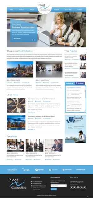 Web Design by pb for PIVOT COLLECTIVE | Design: #12072579