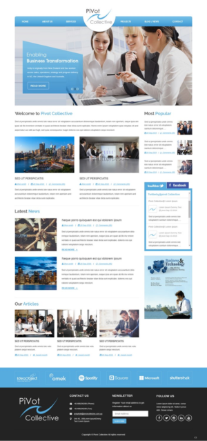 Web Design by pb for PIVOT COLLECTIVE | Design: #12072580