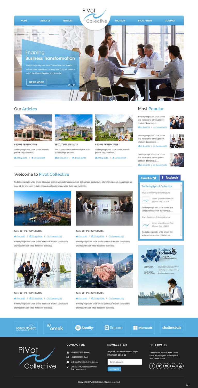 Diseño Web por pb para PIVOT COLLECTIVE | Diseño #12088592