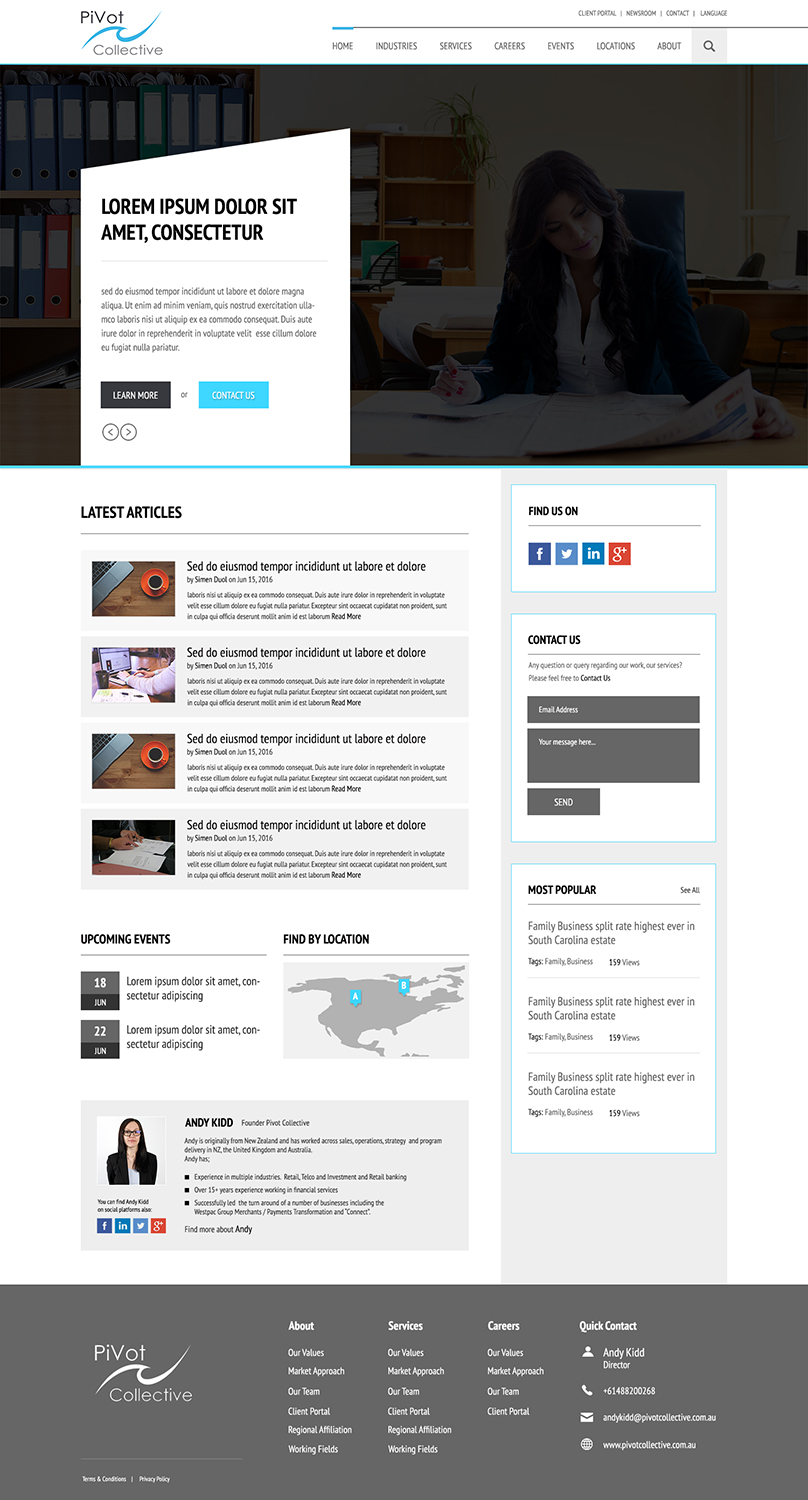 Web Design by eMARK for PIVOT COLLECTIVE | Design #12137808