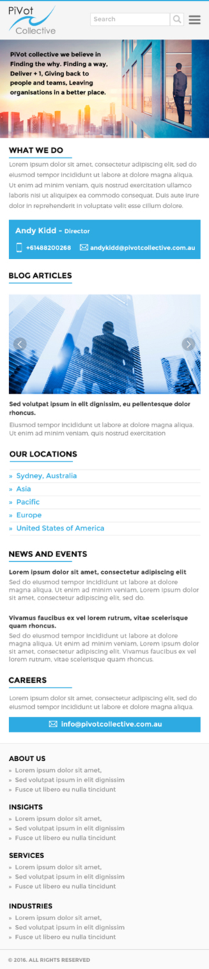 Web Design by pivotaldesign.biz for PIVOT COLLECTIVE | Design: #12141076