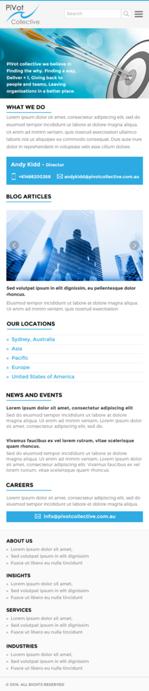 Web Design by pivotaldesign.biz for PIVOT COLLECTIVE | Design: #12141077