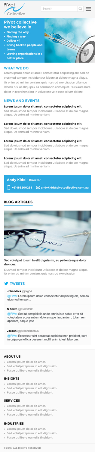 Web Design by pivotaldesign.biz for PIVOT COLLECTIVE | Design #12141153