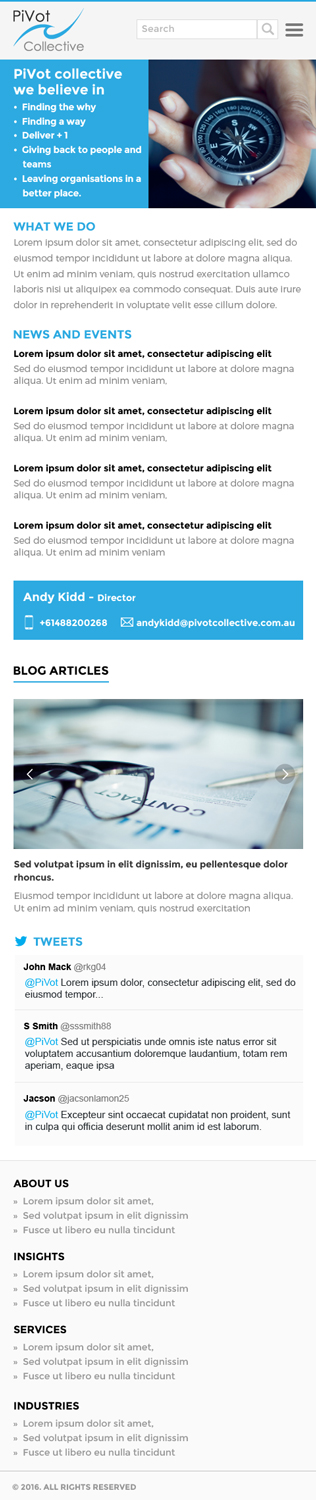Web Design by pivotaldesign.biz for PIVOT COLLECTIVE | Design #12141157