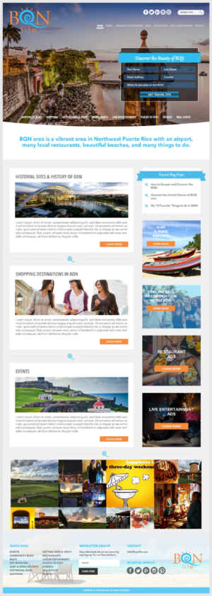 Web Design by -Marc- for Puerto Rico Destination Weddings | Design: #11964420