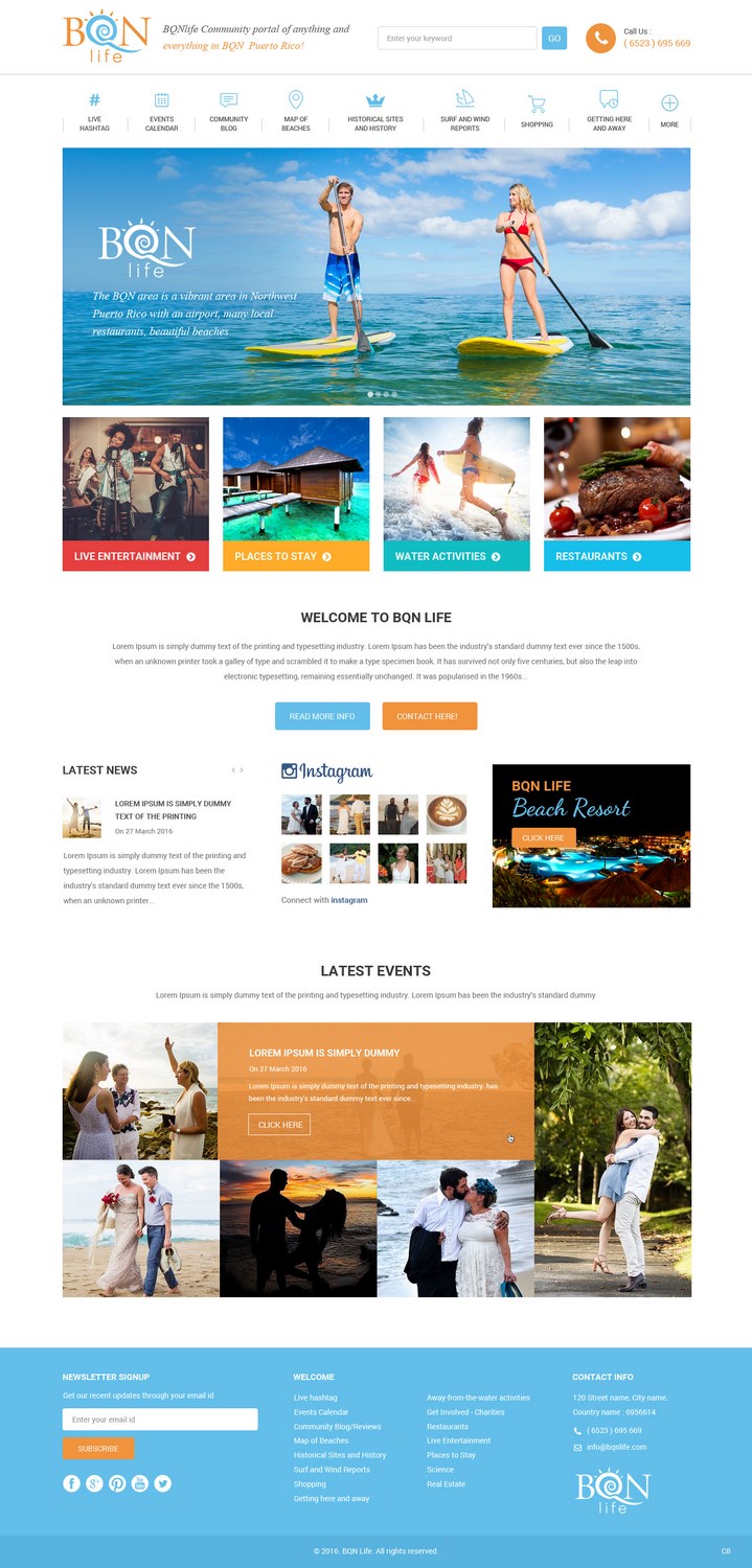 Web Design by pb for Puerto Rico Destination Weddings | Design #11918194