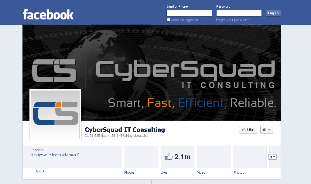 Facebook Design by Makeglow720 for CyberSquad IT Consulting | Design #2368987