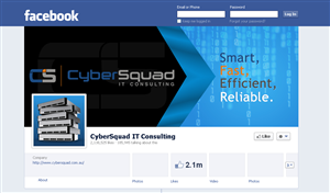 Facebook Design by Makeglow720 for CyberSquad IT Consulting | Design: #2415361