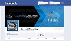 Facebook Design by Makeglow720 for CyberSquad IT Consulting | Design: #2415362