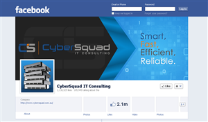 Facebook Design by Makeglow720 for CyberSquad IT Consulting | Design: #2415368