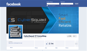 Facebook Design by Makeglow720 for CyberSquad IT Consulting | Design: #2415369