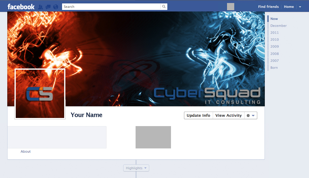 Facebook-Design von  Scorched Up Designs für CyberSquad IT Consulting | Design #2382108