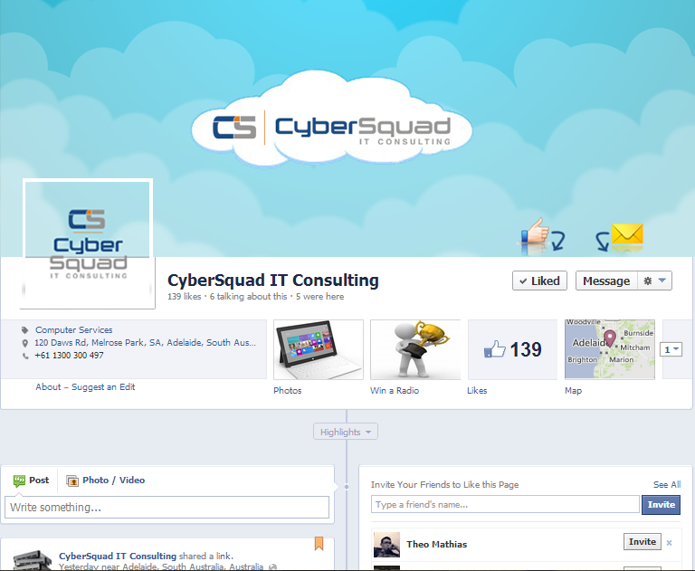 Facebook Design by Attaf Othman for CyberSquad IT Consulting | Design #2365890