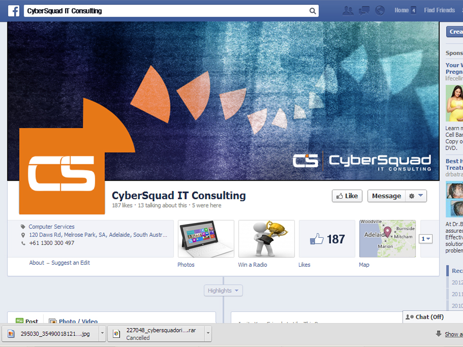 Facebook Design by whitepaper for CyberSquad IT Consulting | Design #2384667