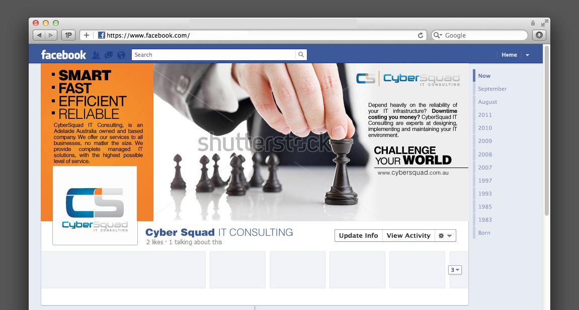Facebook Design by Yas media for CyberSquad IT Consulting | Design #2374110