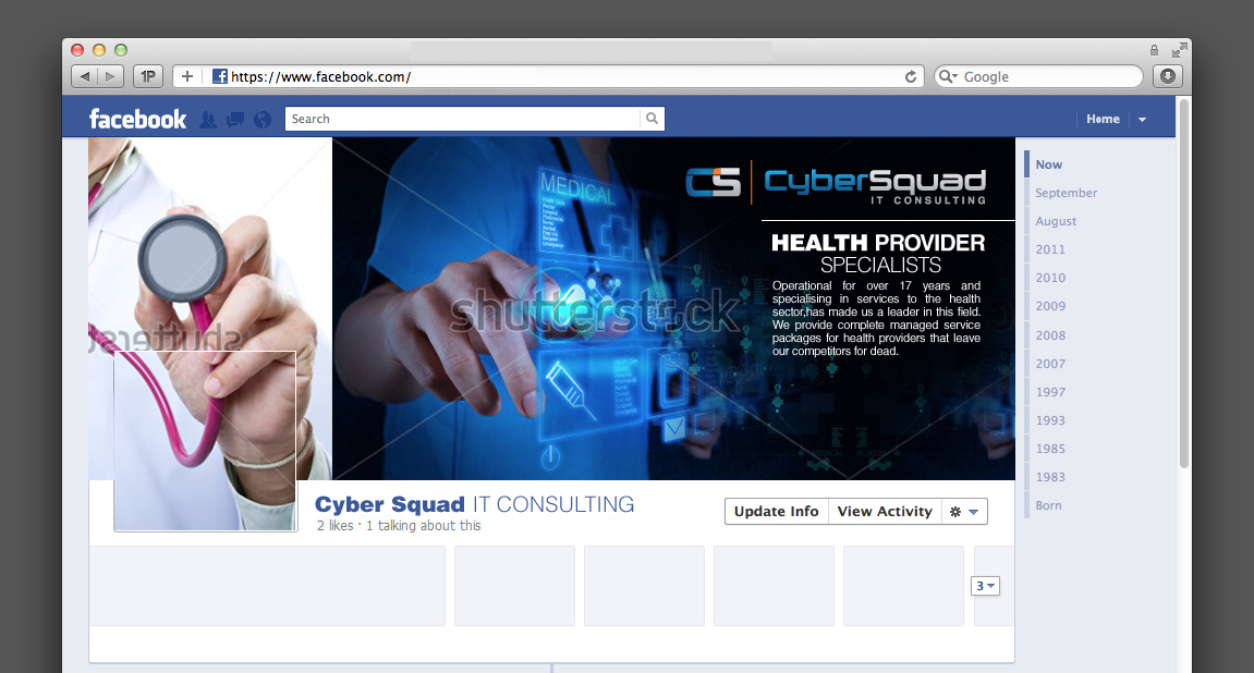 Facebook Design by Yas media for CyberSquad IT Consulting | Design #2389590