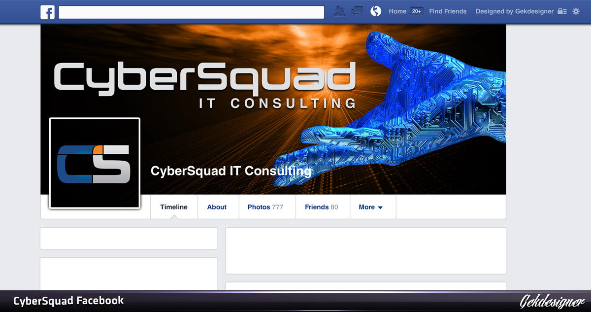 Facebook Design by gekgrfx for CyberSquad IT Consulting | Design #2379792