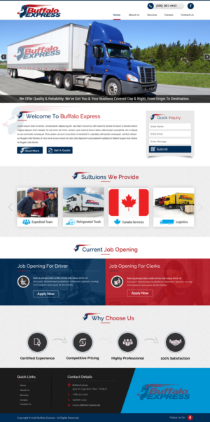 Web Design par harmi_199 pour Buffalo Express | Design : #11935702