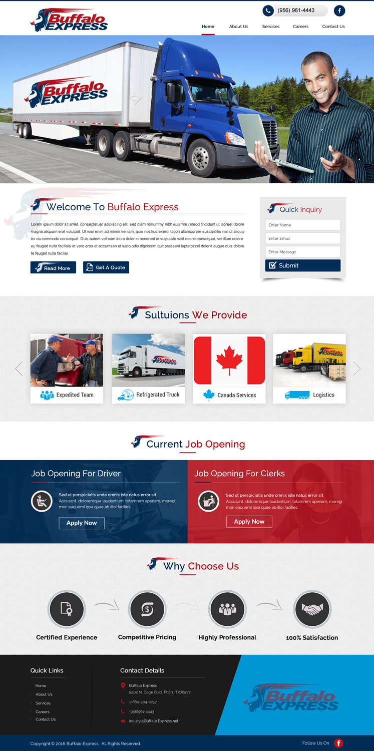 Web Design par harmi_199 pour Buffalo Express | Design #11935704