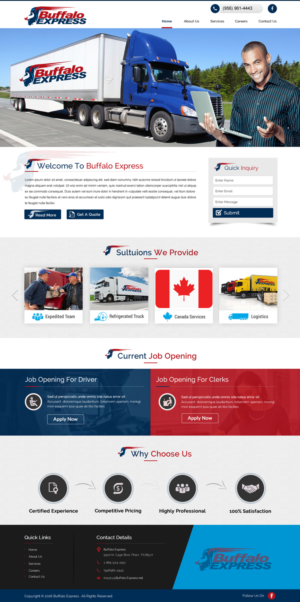 Web Design par harmi_199 pour Buffalo Express | Design : #11935704