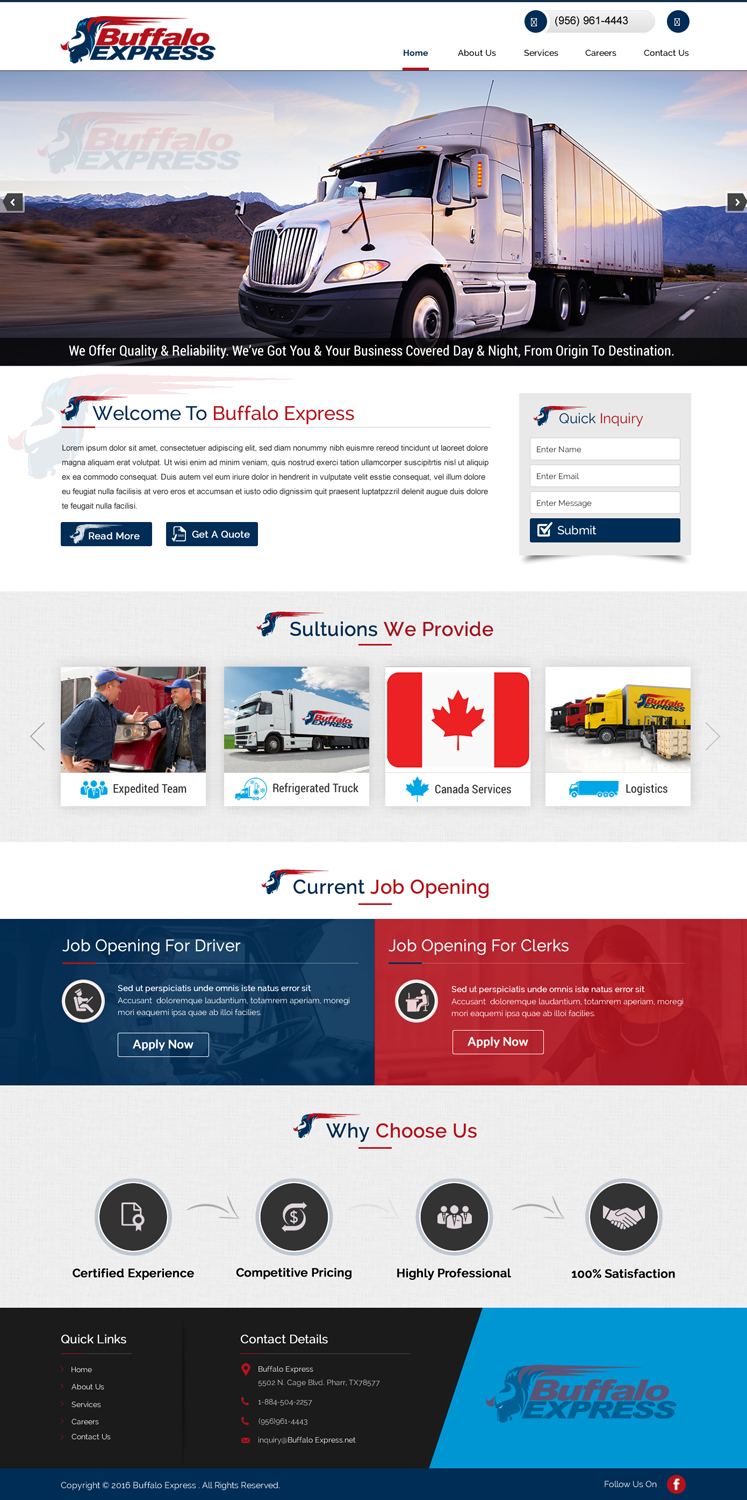 Web Design par harmi_199 pour Buffalo Express | Design #11935714